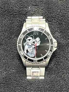 Disney Accutime Mickey Mouse Baseball Watch Stainless Steel MK2204
